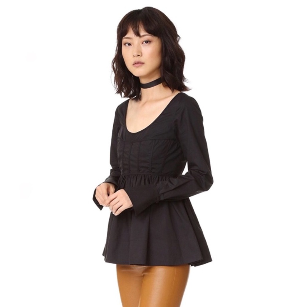 NWT Cinq a Sept Black Blouse